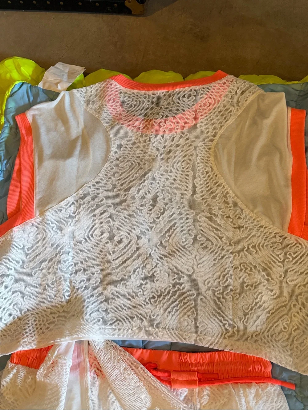 NWT matching Free People white/orange Crop Top & Skort Set size large